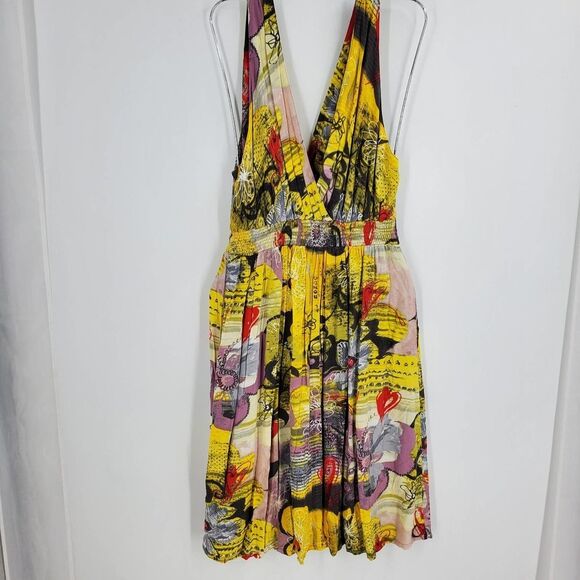 ESPECIALLY FOR YOU by JAMSWORLD womens 3 floral V neck smocked waist dress - Picture 2 of 4